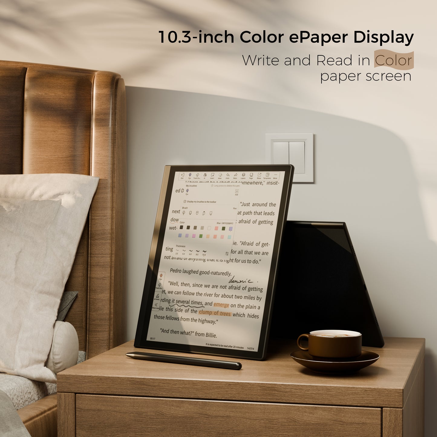 Aura C 10.3" E Ink Color Display Paper Tablet Supports 3rd-Party apps,8GB+128GB ePaper Notebook with Stylus Pen,2-in-1 Color ePaper Tablet & eBook Reader,Long Battery Life for Meetings&Reading